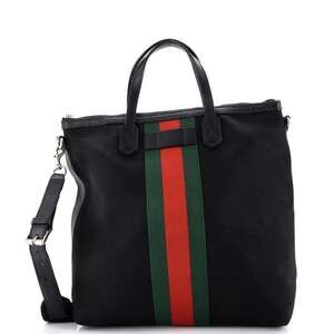 Gucci Web Zip Tote Techno Canvas Medium #226317G12B